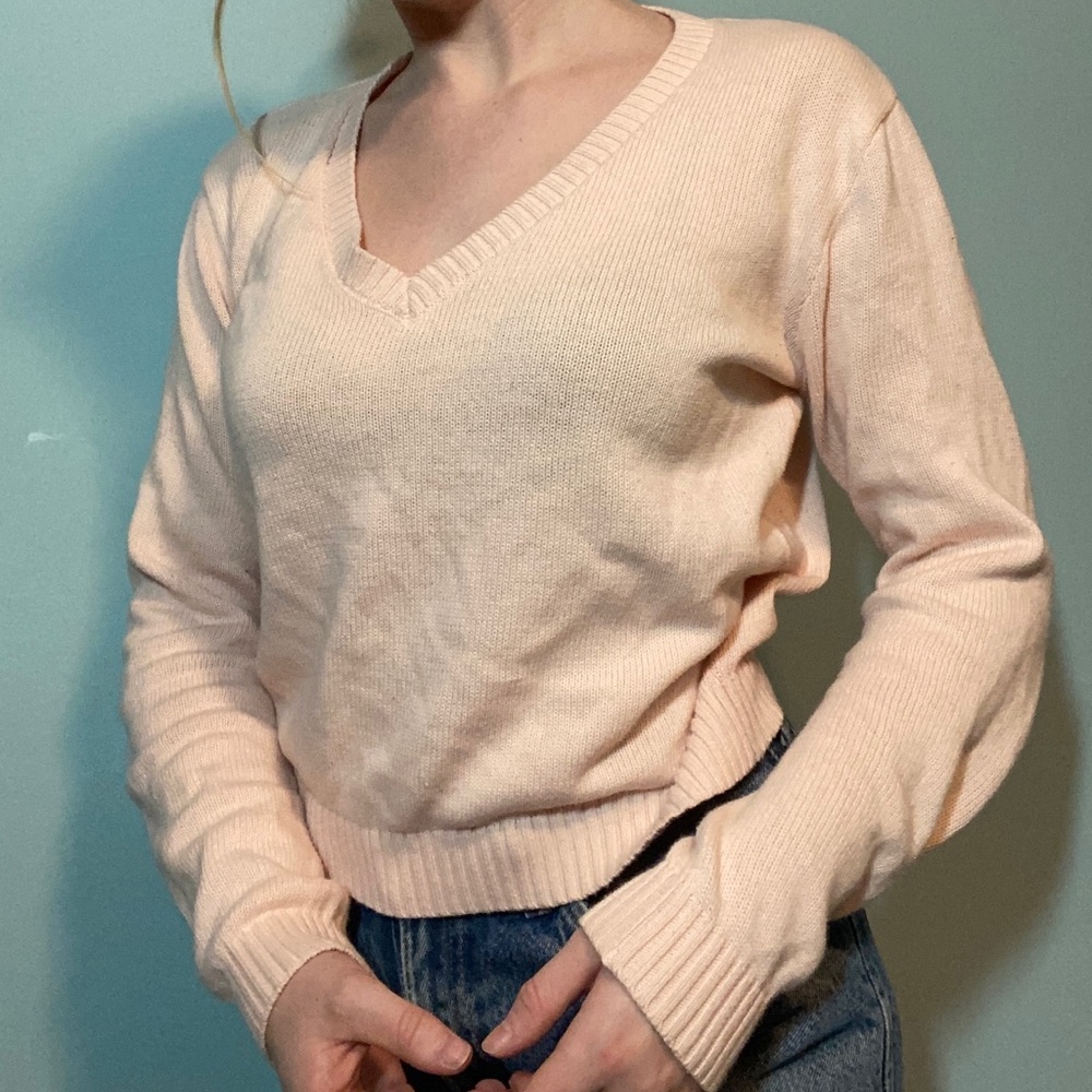 light pink knitted sweater